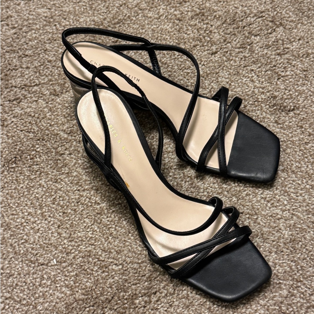 Charles & Keith Black Strappy Sandals